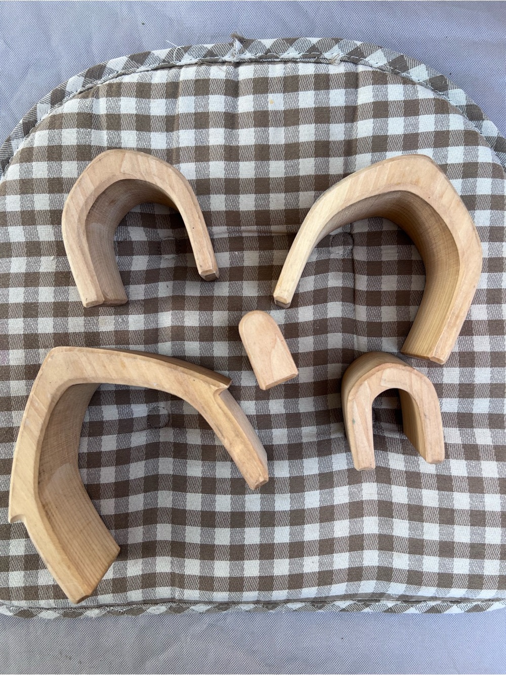 Grimm’s | Natural Wood House Arch Montessori Toy Stacker - Picture 3 of 6